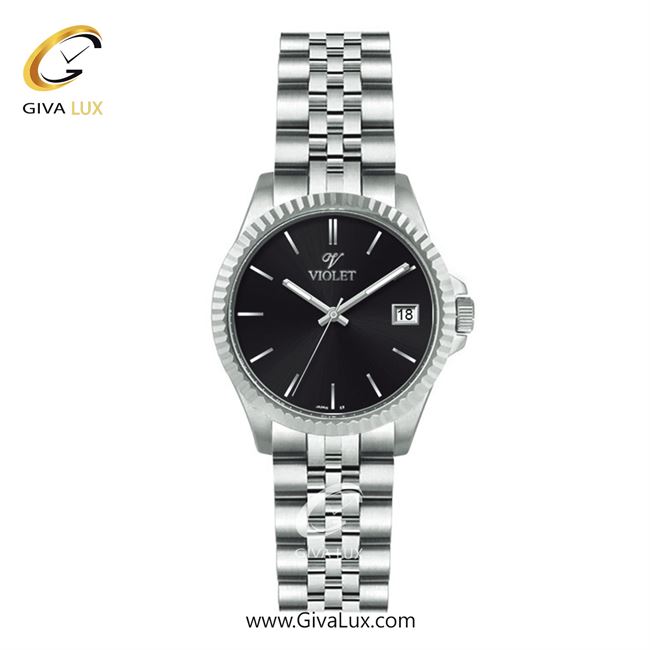 ساعت مچی اورجینال مردانه ویولت VIOLET نقره ای | نقره ای| مشکی| کد رفرنس 0558